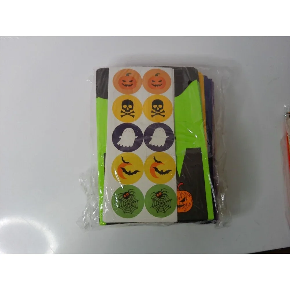 50 Piece Halloween Treat Bags With Stickers
